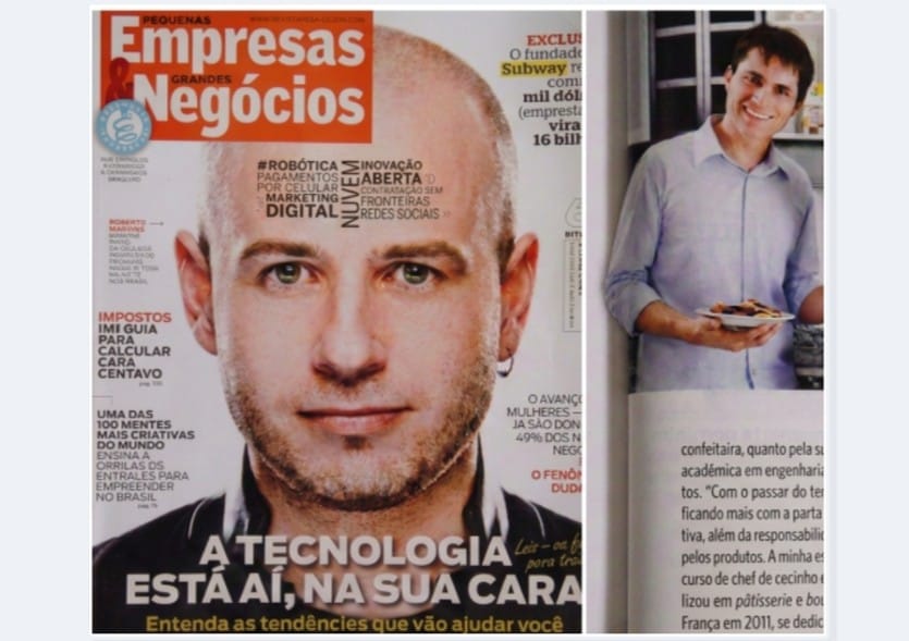 Matéria da revista Pequenas Empresas e Grandes Negócios contando a história de transição da cozinha de casa para a gestão prática de empresas de alimentação da Ninna.